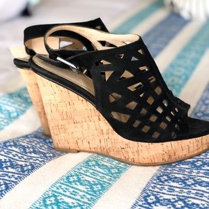 Calvin Klein Cork Wedges Size 7.5